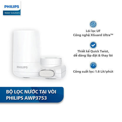 Bộ lọc tại vòi Philips AWP3753/98 - Hàng Chính Hãng - Bảo Hành 24 tháng