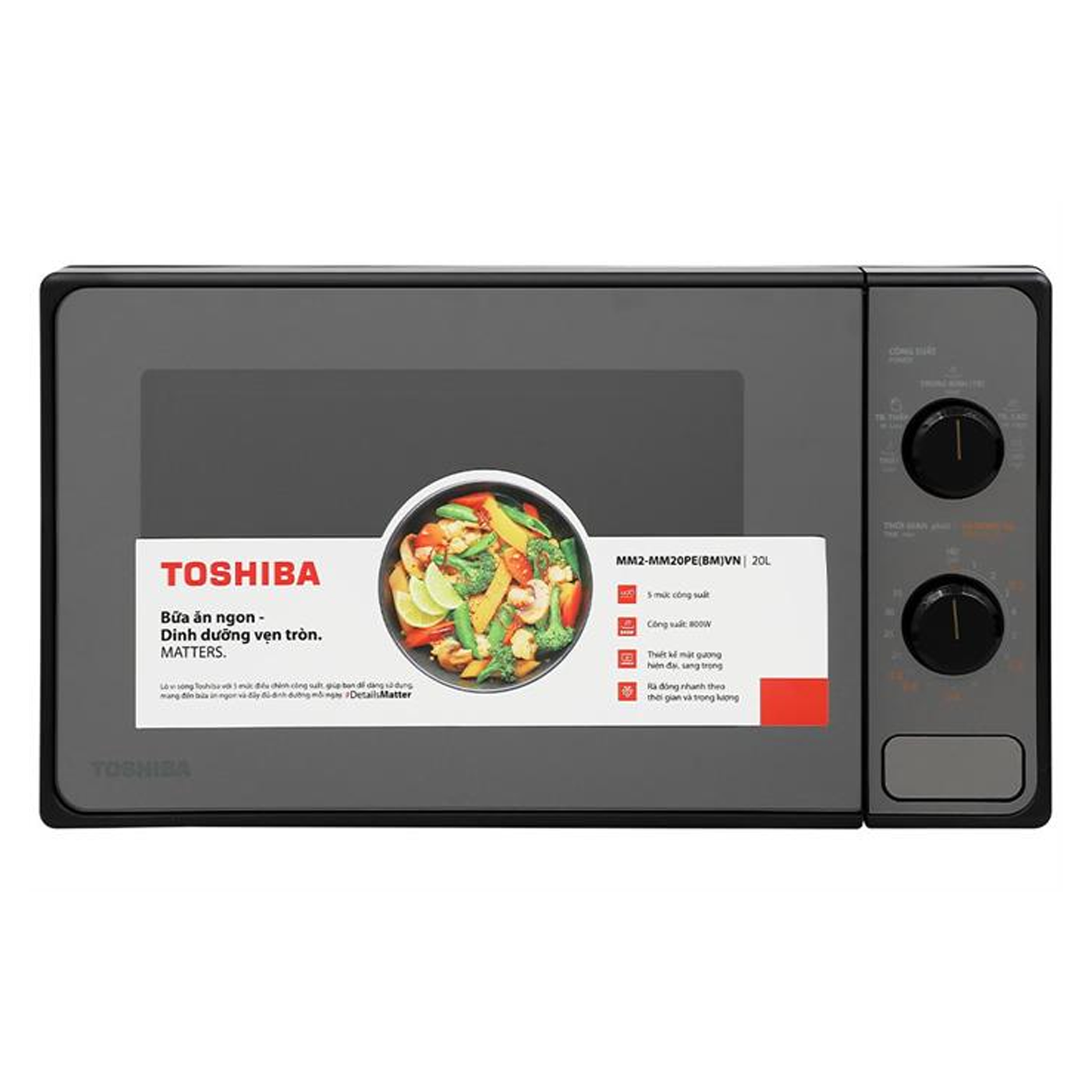 Lò vi sóng Toshiba MM2-MM20PE(BM)VN - Hàng Chính Hãng - Bảo Hành 12 tháng