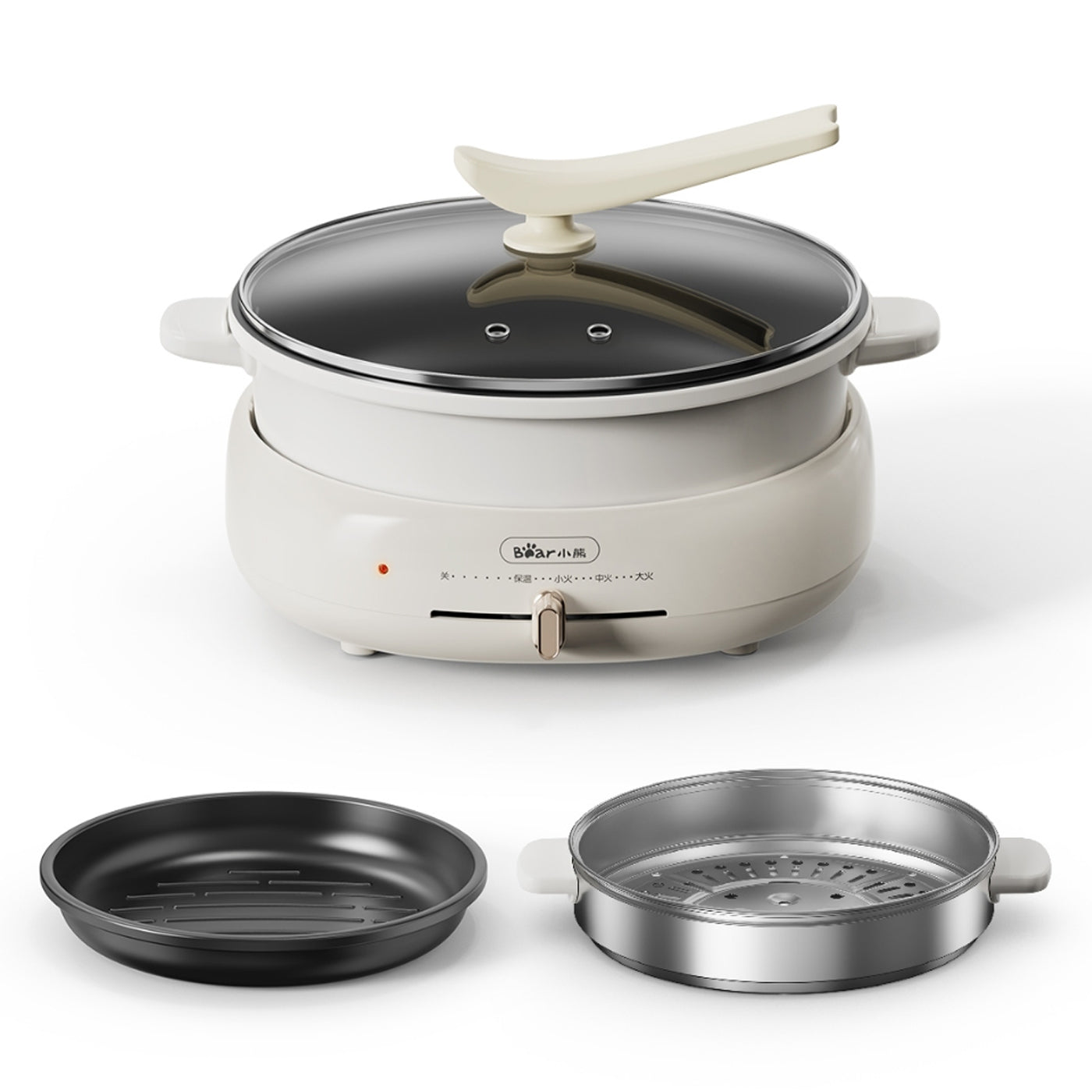 Nồi lẩu nướng đa năng BEAR HP-4H40D (DHG-C40W2), Bảo Hành 18 Tháng - Hàng Chính Hãng