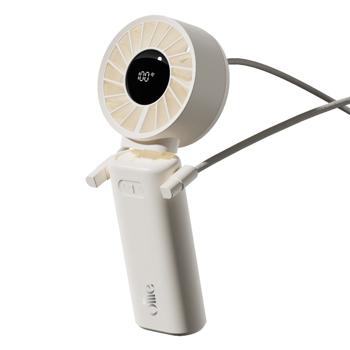 Quạt Mini cầm tay gấp gọn OLLIE FAN-ENGINE Z màu trắng