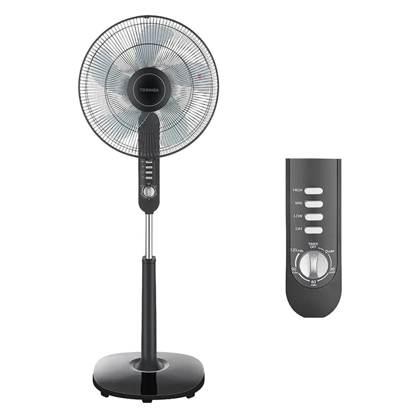 Quạt đứng Toshiba 5 cánh F-LSA10(K)VN Đen - Hàng chính hãng, bảo hành 12 tháng