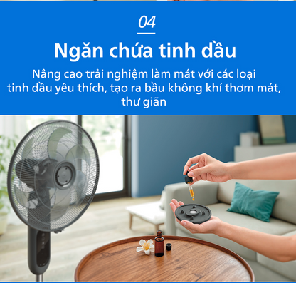 Quạt đứng Philips 6 cánh có điều khiển từ xa CX1520/01 - Bảo hành chính hãng 24 tháng