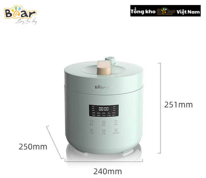 Nồi áp suất điện đa năng Bear PC-4H25R, Bảo Hành 18 Tháng - Hàng Chính Hãng