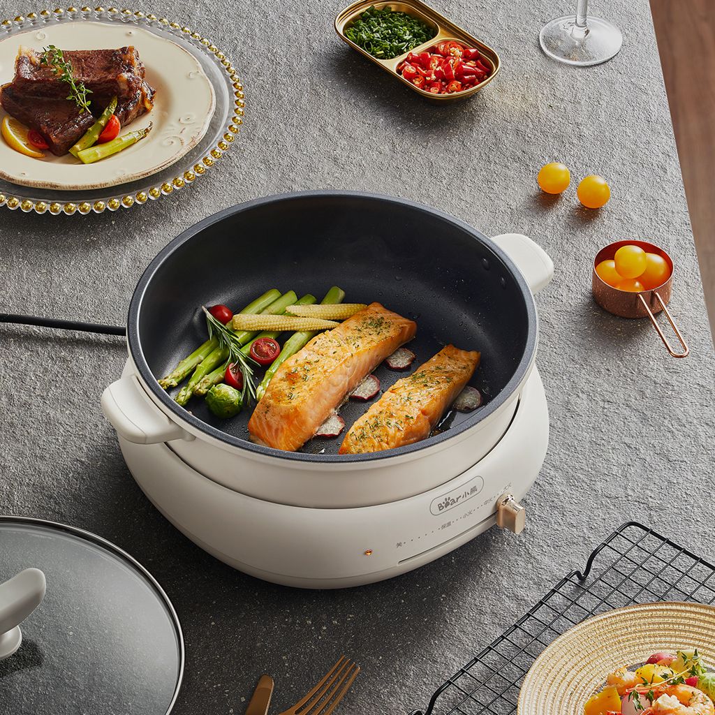 Nồi lẩu nướng đa năng BEAR HP-4H40D (DHG-C40W2), Bảo Hành 18 Tháng - Hàng Chính Hãng
