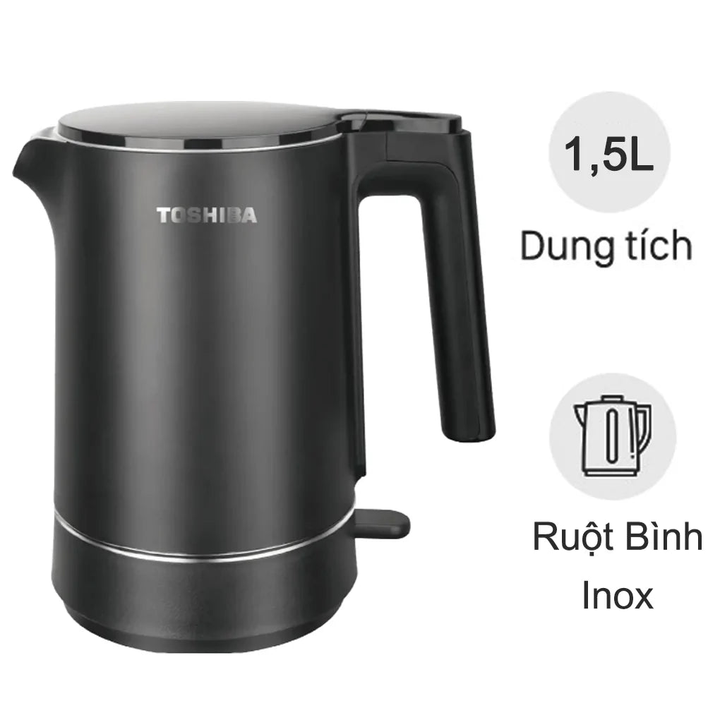 Ấm siêu tốc Toshiba KT-15DS1NV - Hàng Chính Hãng - Bảo Hành 12 tháng