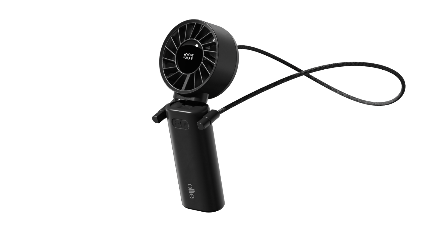Quạt Mini cầm tay gấp gọn OLLIE FAN-ENGINE Z màu xám
