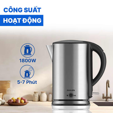 Bình đun siêu tốc Philips 1.7 lít HD9316 Bảo hành chính hãng 24 tháng