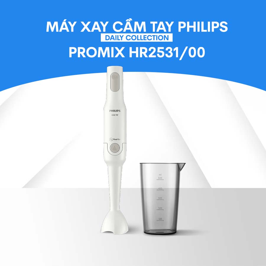 Máy xay cầm tay Philips HR2531/00 - Hàng chính hãng - Bảo hành 24 tháng