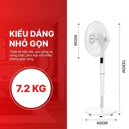 Quạt đứng Toshiba 9 cánh DC inverter Remote F-LSD30(W)VN - Bảo hành chính hãng 12 Tháng