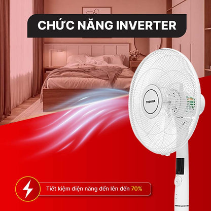 Quạt đứng Toshiba 9 cánh DC inverter Remote F-LSD30(W)VN - Bảo hành chính hãng 12 Tháng