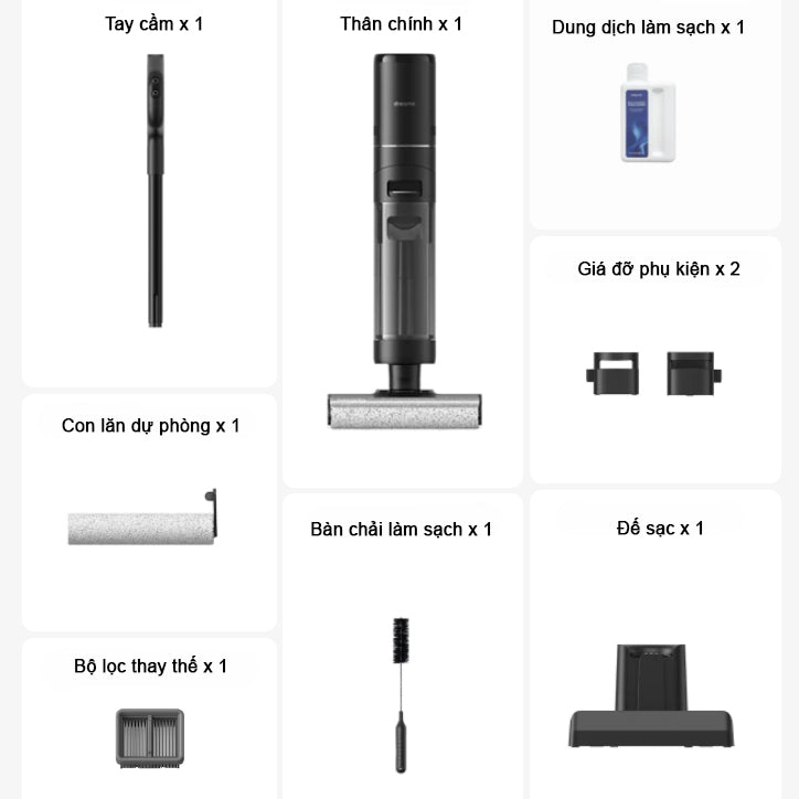 Máy hút bụi lau sàn thông minh loại cầm tay H12 PRO - Hàng Chính Hãng