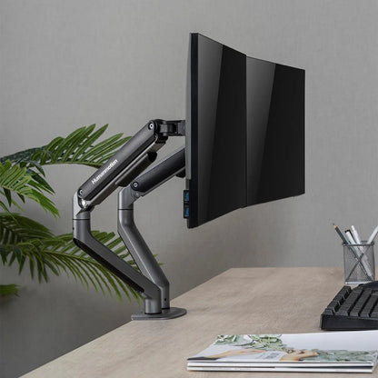 Giá đỡ màn hình Human Motion T6 Pro Dual - (Trắng/Đen) - Hàng chính hãng - Bảo hành 12 tháng