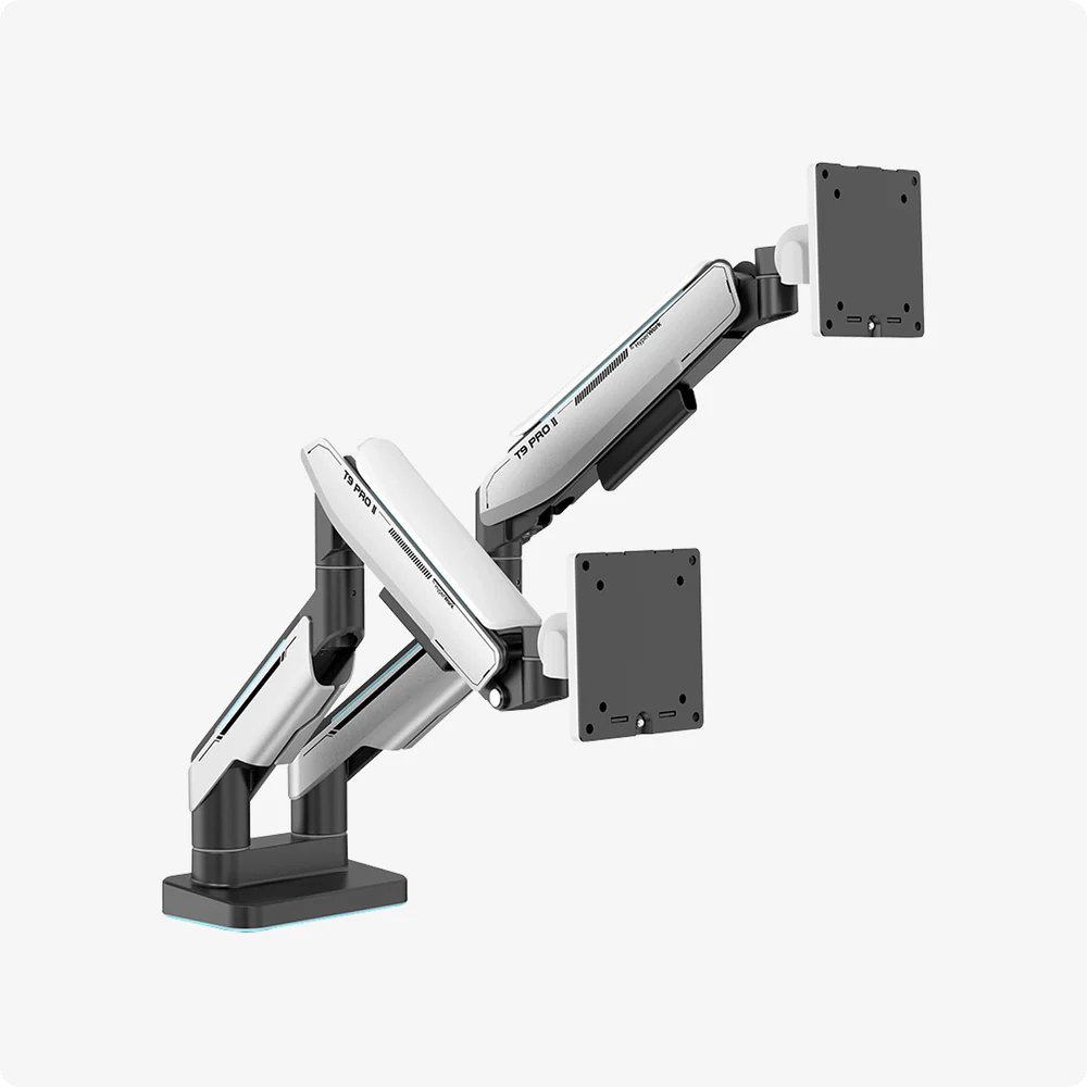 Giá đỡ màn hình HumanMotion T9 Pro II Dual - (Xám/Trắng) - Hàng chính hãng - Bảo hành 12 tháng