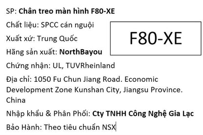 Giá treo màn hình máy tính F80 - XE - Hàng chính hãng - Bảo hành 12 tháng