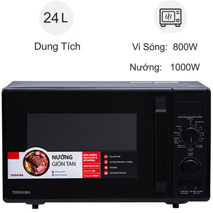 Lò vi sóng Toshiba MW2-AG24PC(BK) - Hàng Chính Hãng - Bảo Hành 12 tháng