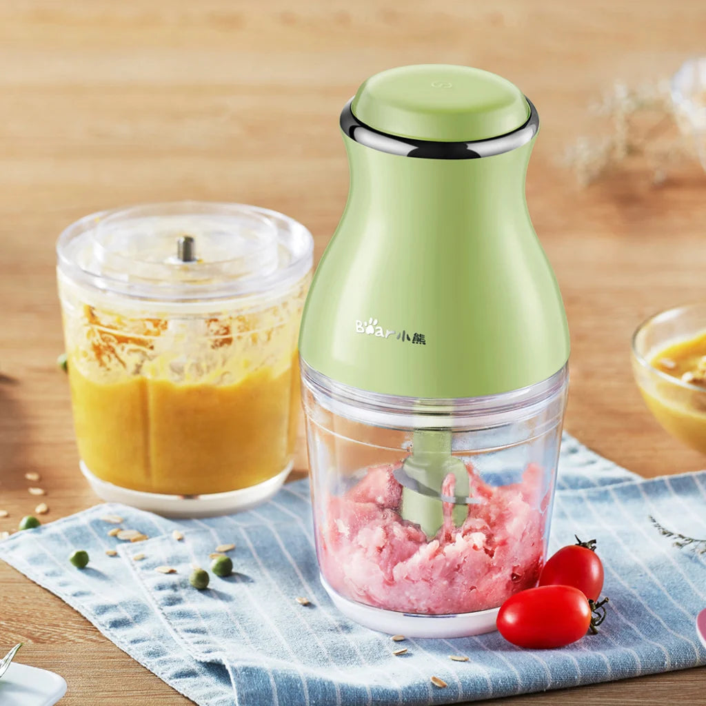 Máy xay thực phẩm đa năng 600ml BEAR QSJ-B02X5 - Công suất 120W Bảo Hành 18 Tháng - Hàng Chính Hãng