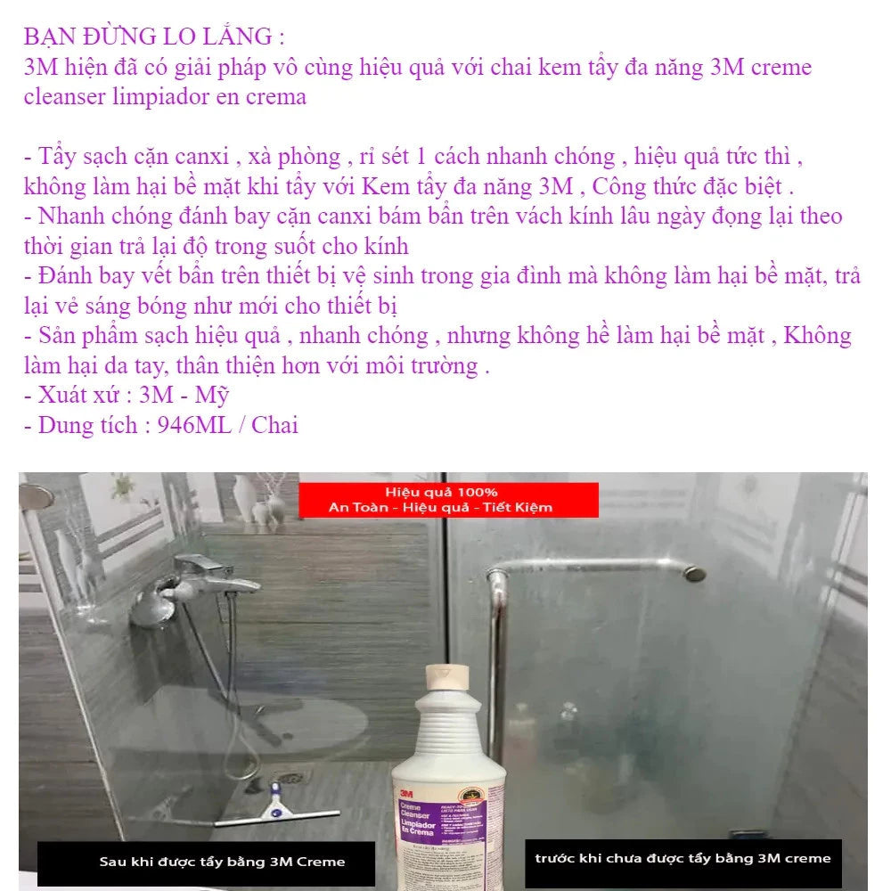 Chất tẩy ố kính 3M
