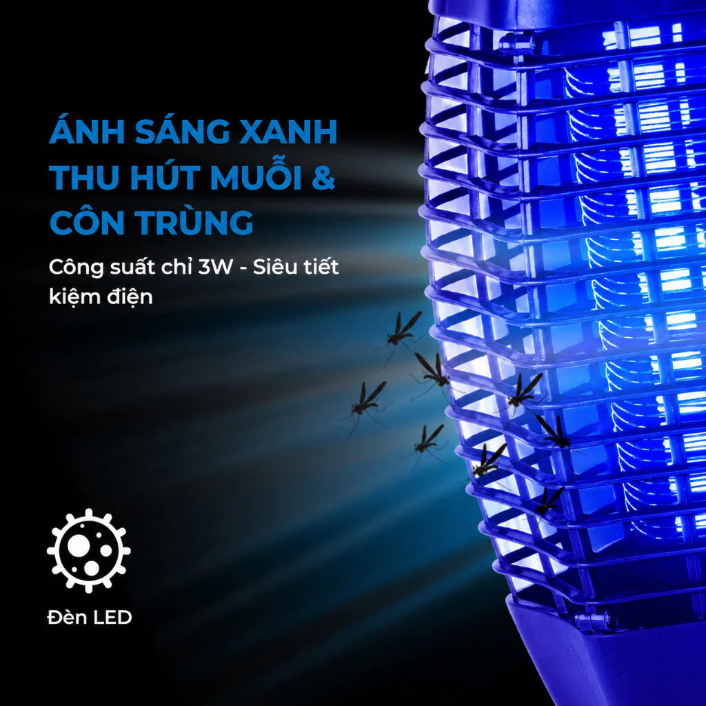 Đèn bắt muỗi hoạt động bằng điện 3W UMBV-3WL - Hàng Chính Hãng