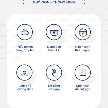 Nồi cơm điện Bear RC-5H12F công suất 300W dung tích 1.2L