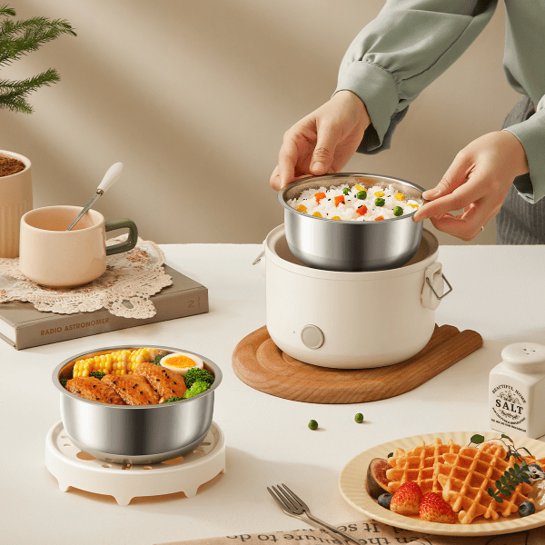 Hộp cơm điện cầm tay 1.5L BEAR LB-4H15W (DFH-C15D2), Bảo Hành 18 Tháng - Hàng Chính Hãng