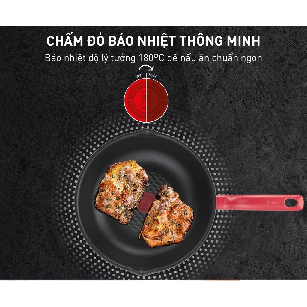 Chảo chiên lòng sâu Tefal So Chef 24cm (G1358495/ G1358496) - Hàng Chính Hãng
