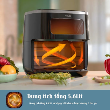Nồi chiên không dầu Philips HD9257/80 - Hàng chính hãng - Bảo hành 24 tháng