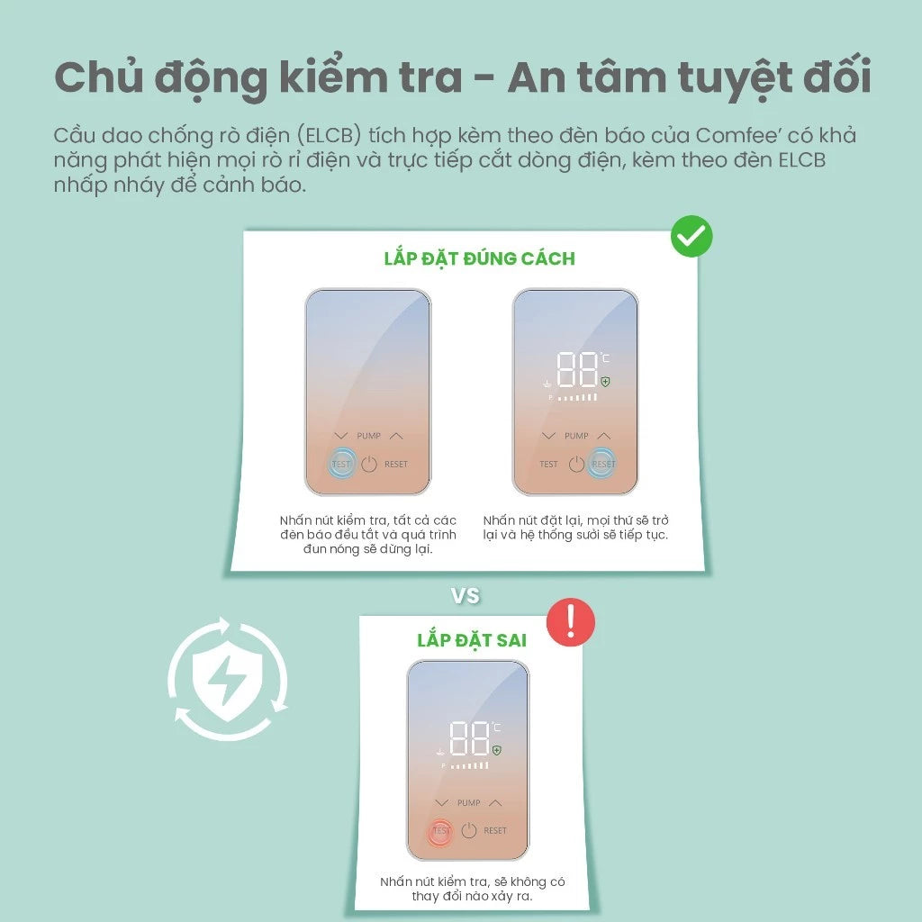 Máy nước nóng trực tiếp Comfee CWH-45EPGPVN(W)-CB - Hàng Chính Hãng - Bảo Hành 24 tháng