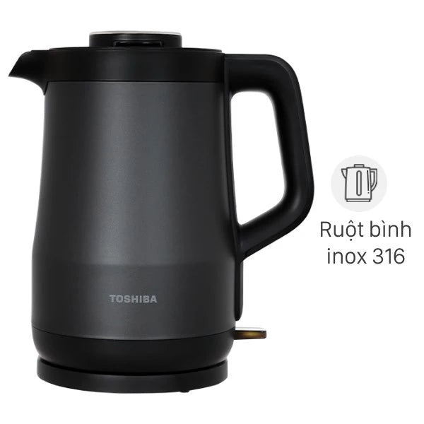 Ấm siêu tốc chống tràn Toshiba KT-15DRTVN(H) - Hàng Chính Hãng - Bảo Hành 12 tháng