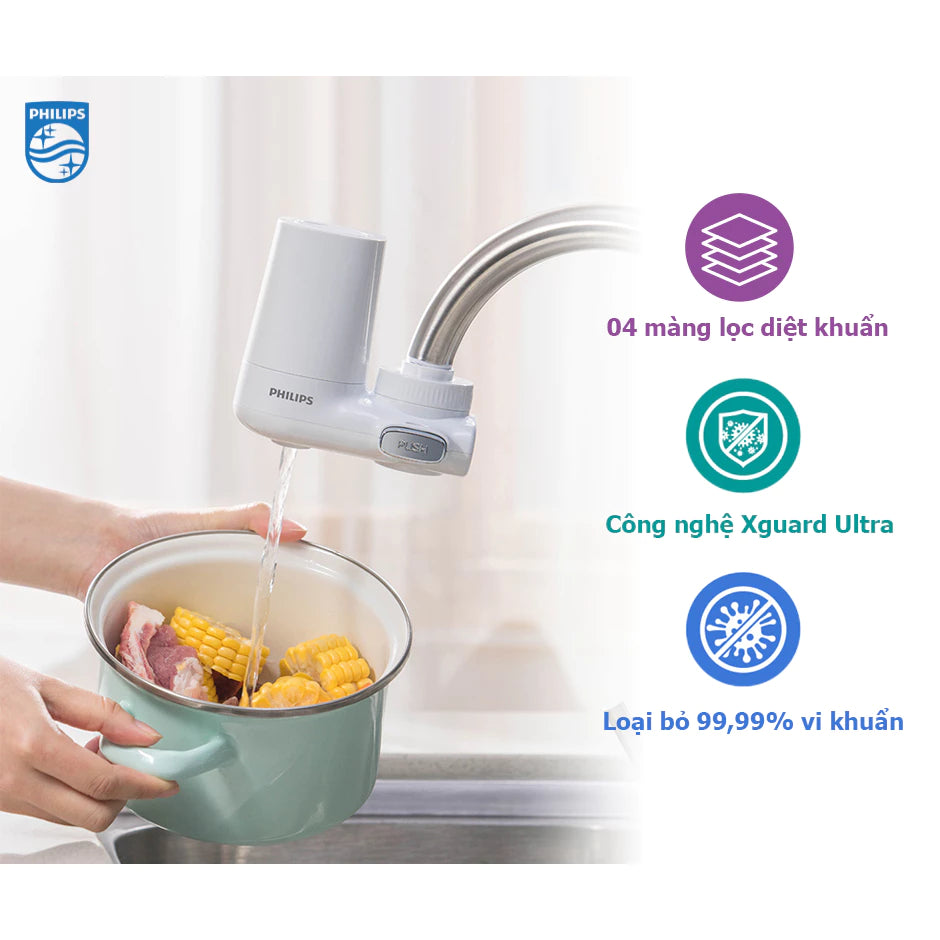Bộ lọc tại vòi Philips AWP3753/98 - Hàng Chính Hãng - Bảo Hành 24 tháng