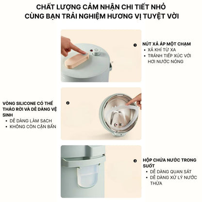 Nồi áp suất điện đa năng Bear PC-4H25R, Bảo Hành 18 Tháng - Hàng Chính Hãng