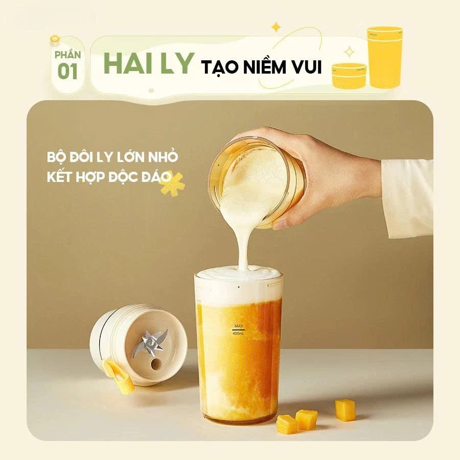 Máy xay sinh tố cầm tay Bear BL-4H05Z, Bảo Hành 18 Tháng - Hàng Chính Hãng