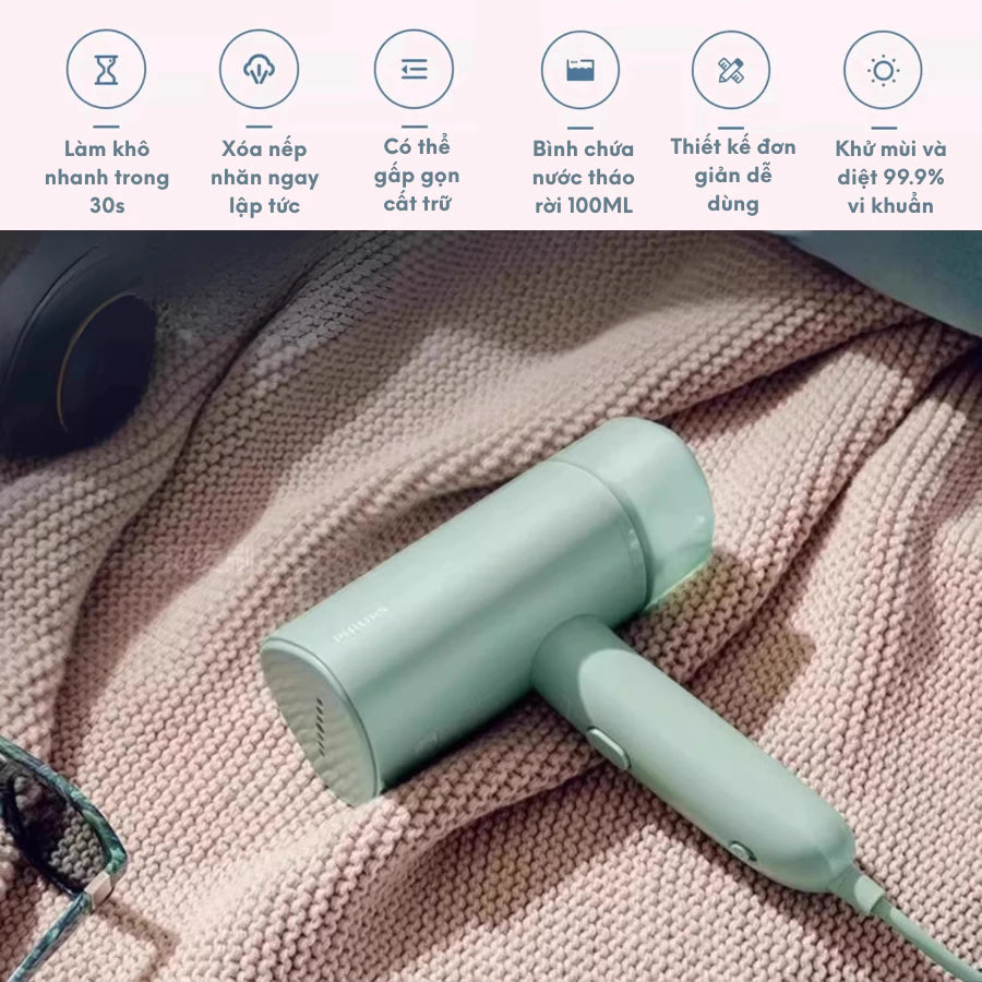 Bàn ủi hơi nước cầm tay PHILIPS STH3010/70 - Hàng Chính Hãng - Bảo Hành 24 tháng