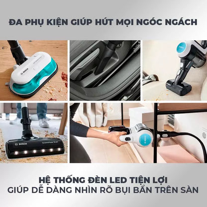 Máy hút bụi kết hợp lau nhà Bosch BCS71HYG3 - Hàng Chính Hãng