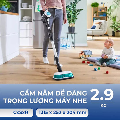 Máy hút bụi kết hợp lau nhà Bosch BCS71HYG3 - Hàng Chính Hãng