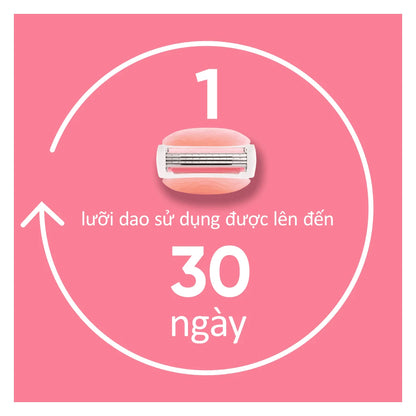 Dao Cạo Gillette Venus Glide White Tea - Hộp 1 Cán + 2 Lưỡi - Hàng Chính Hãng