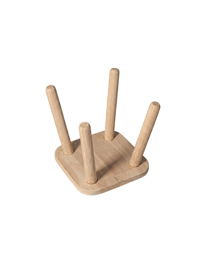 Combo 2 Ghế đẩu vuông D24 màu teak