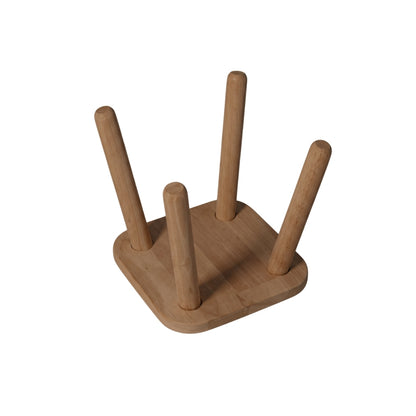 Ghế đẩu vuông D24 màu walnut