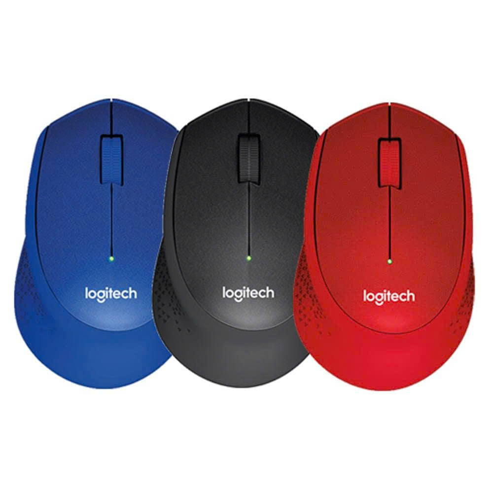 Chuột vi tính không dây Logitech M331 Đen - xanh dương - Đỏ